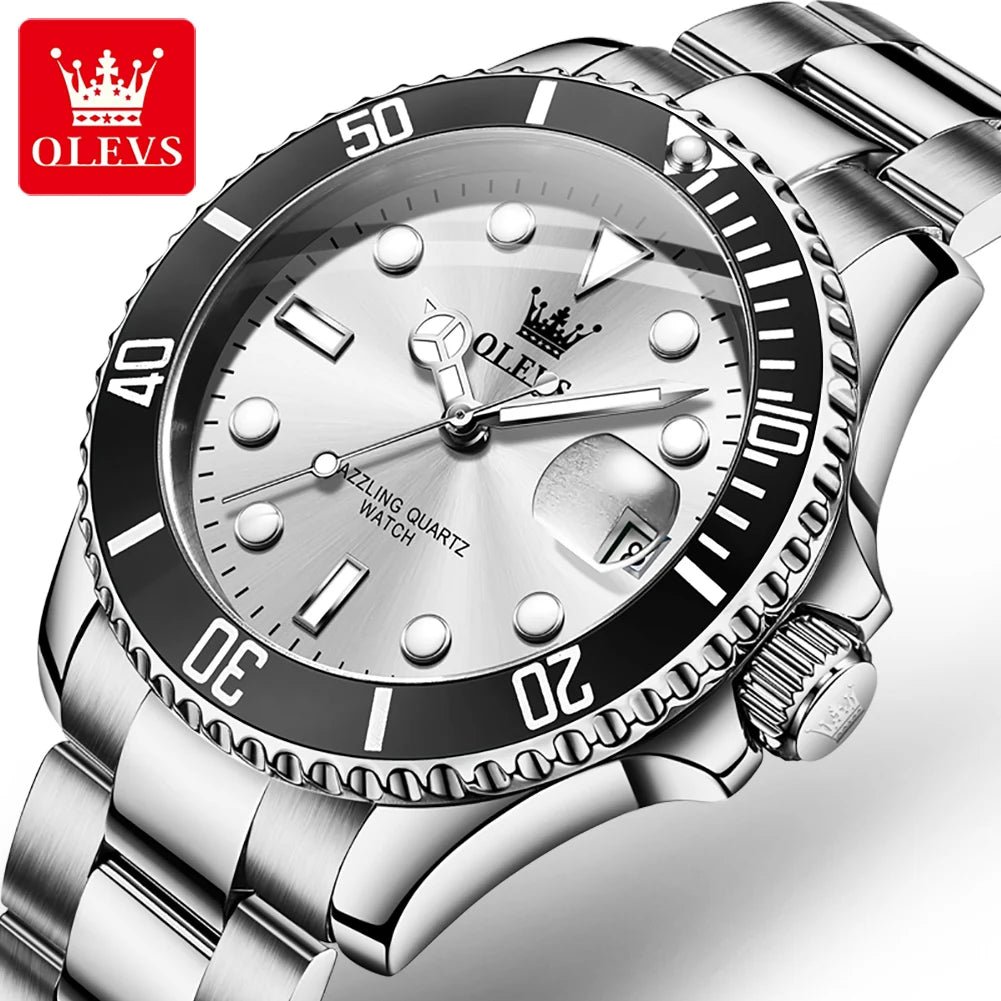 OLEVS Men's Quartz Waterproof Stainless Steel Watch 14