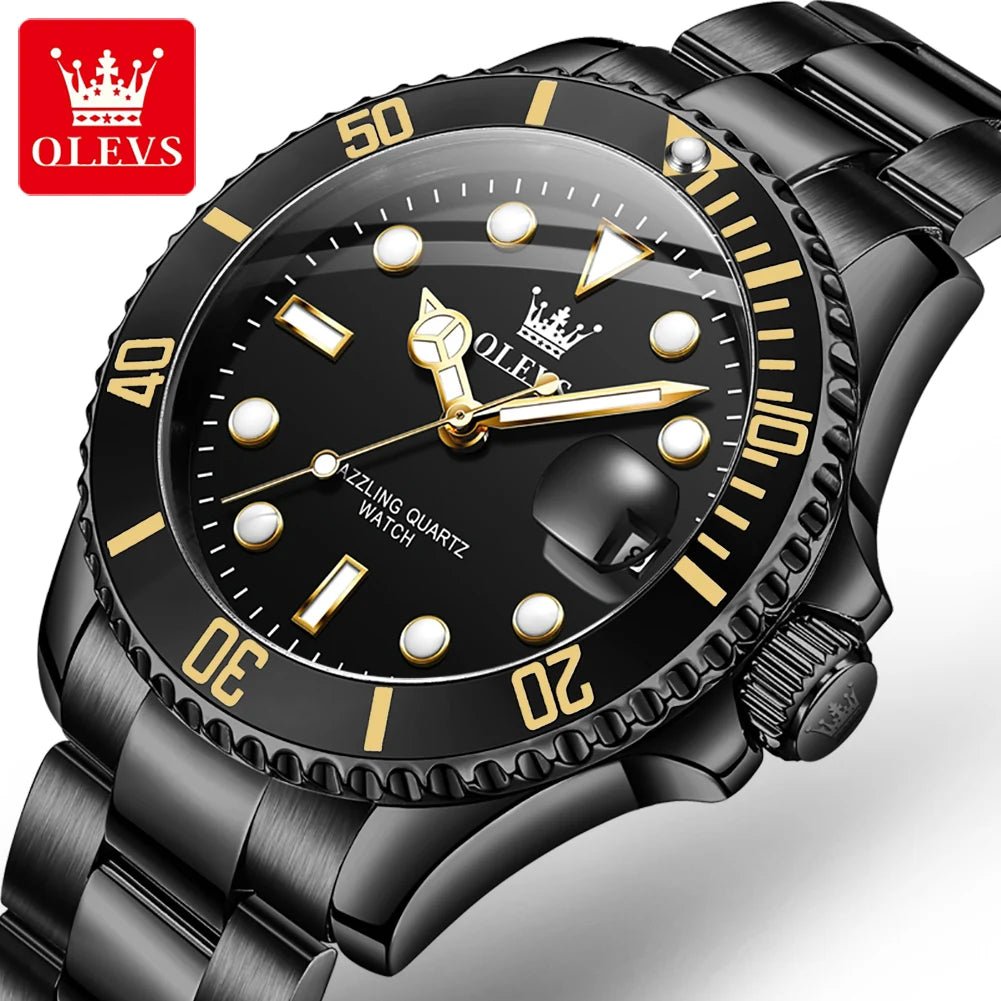 OLEVS Men's Quartz Waterproof Stainless Steel Watch 15