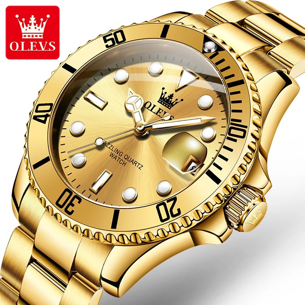 OLEVS Men's Quartz Waterproof Stainless Steel Watch 16
