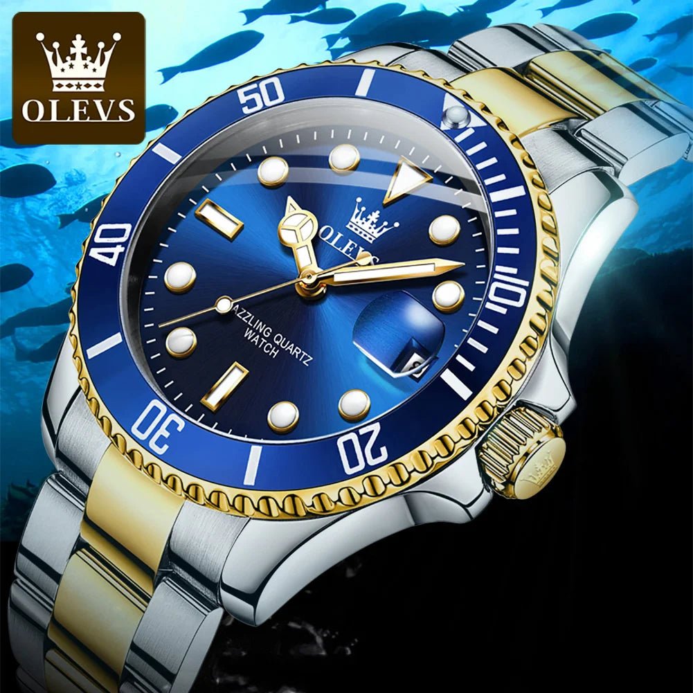 OLEVS Men's Quartz Waterproof Stainless Steel Watch 2