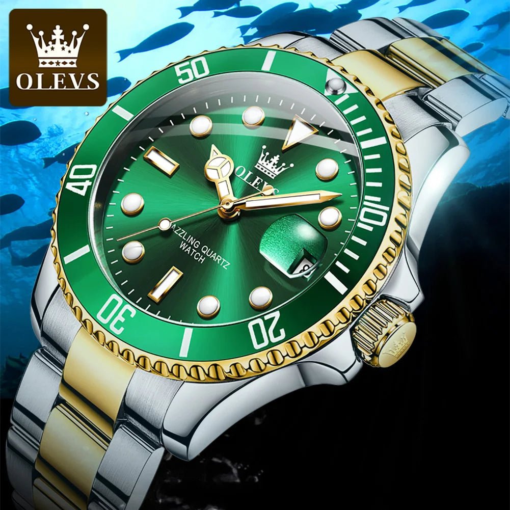OLEVS Men's Quartz Waterproof Stainless Steel Watch 4