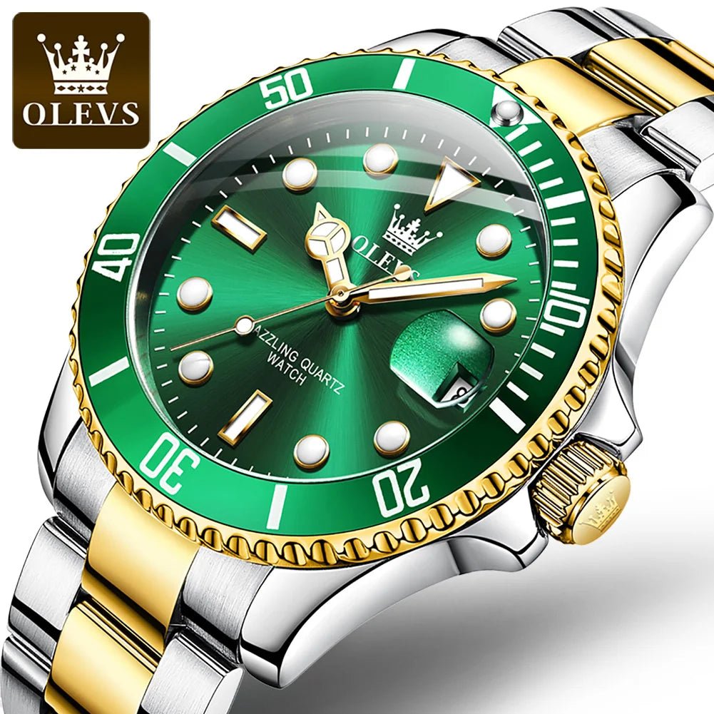 OLEVS Men's Quartz Waterproof Stainless Steel Watch 8