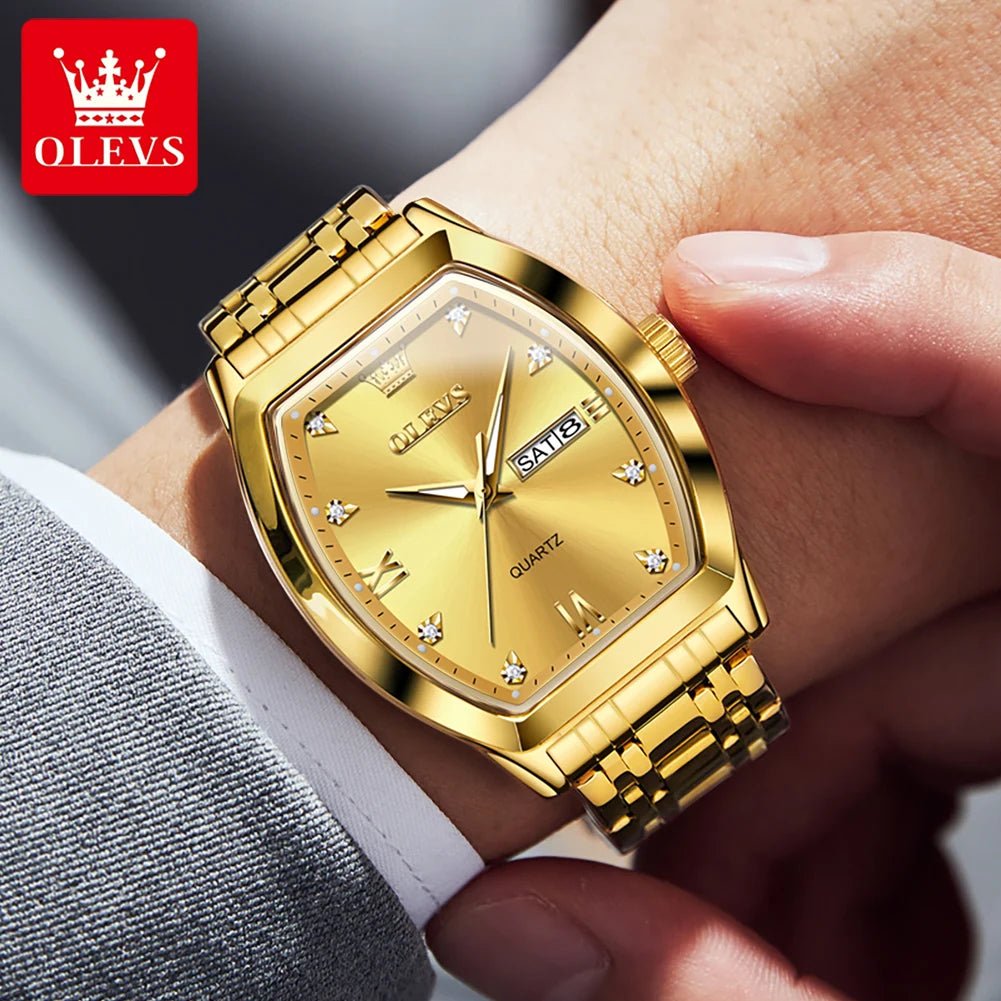 OLEVS Men's Waterproof Luxury Quartz Watch with Calendar 2
