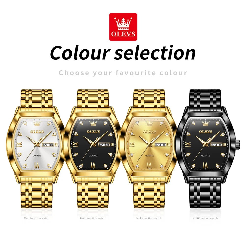 OLEVS Men's Waterproof Luxury Quartz Watch with Calendar 5