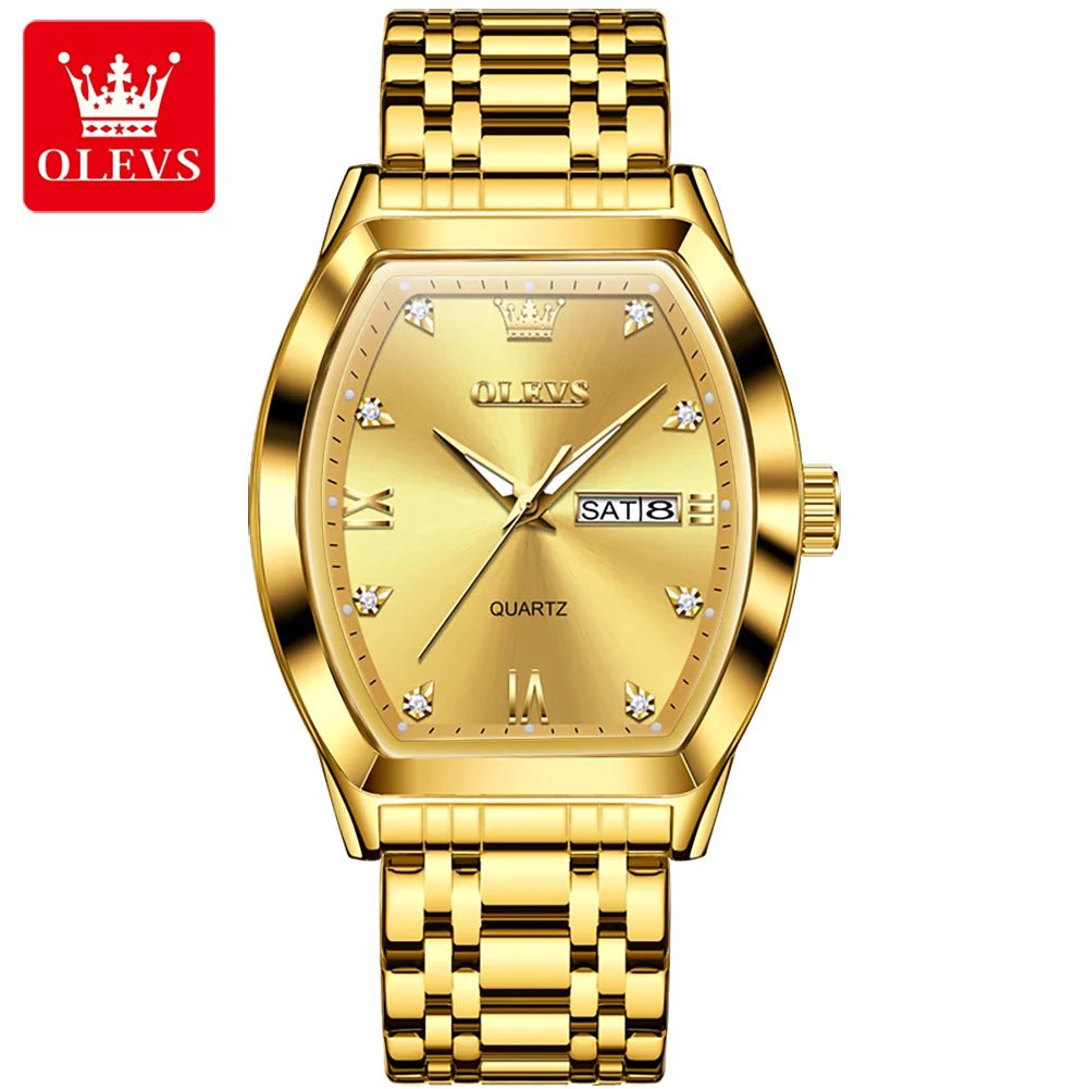 OLEVS Men's Waterproof Luxury Quartz Watch with Calendar 8