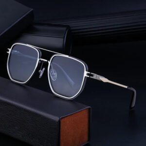 Partagas Men's Designer Metal Square Sunglasses UV400
