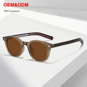Polarized TR90 Frame Round Sunglasses UV400 Unisex