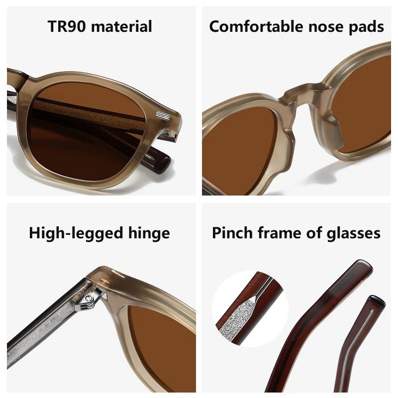 Polarized TR90 Frame Round Sunglasses UV400 Unisex 3