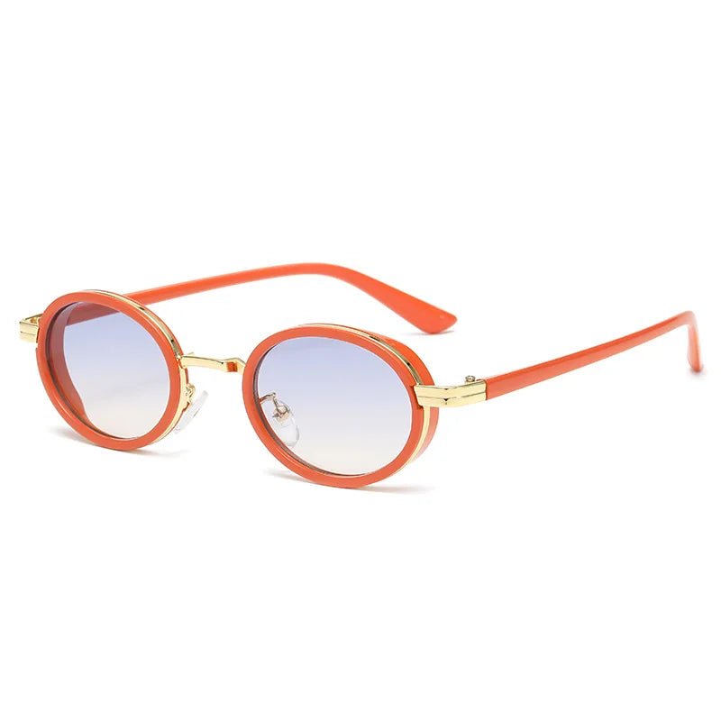Retro Oval Metal Frame Sunglasses for Men & Women 11