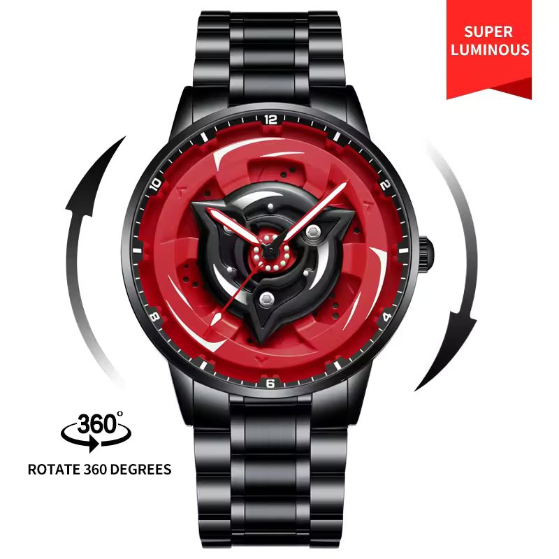 Uchiha Sharingan Watch – 360° Rotating Anime Quartz Timepiece 2