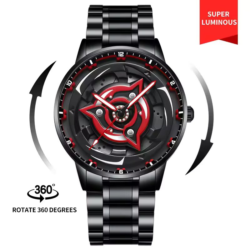 Uchiha Sharingan Watch – 360° Rotating Anime Quartz Timepiece 3
