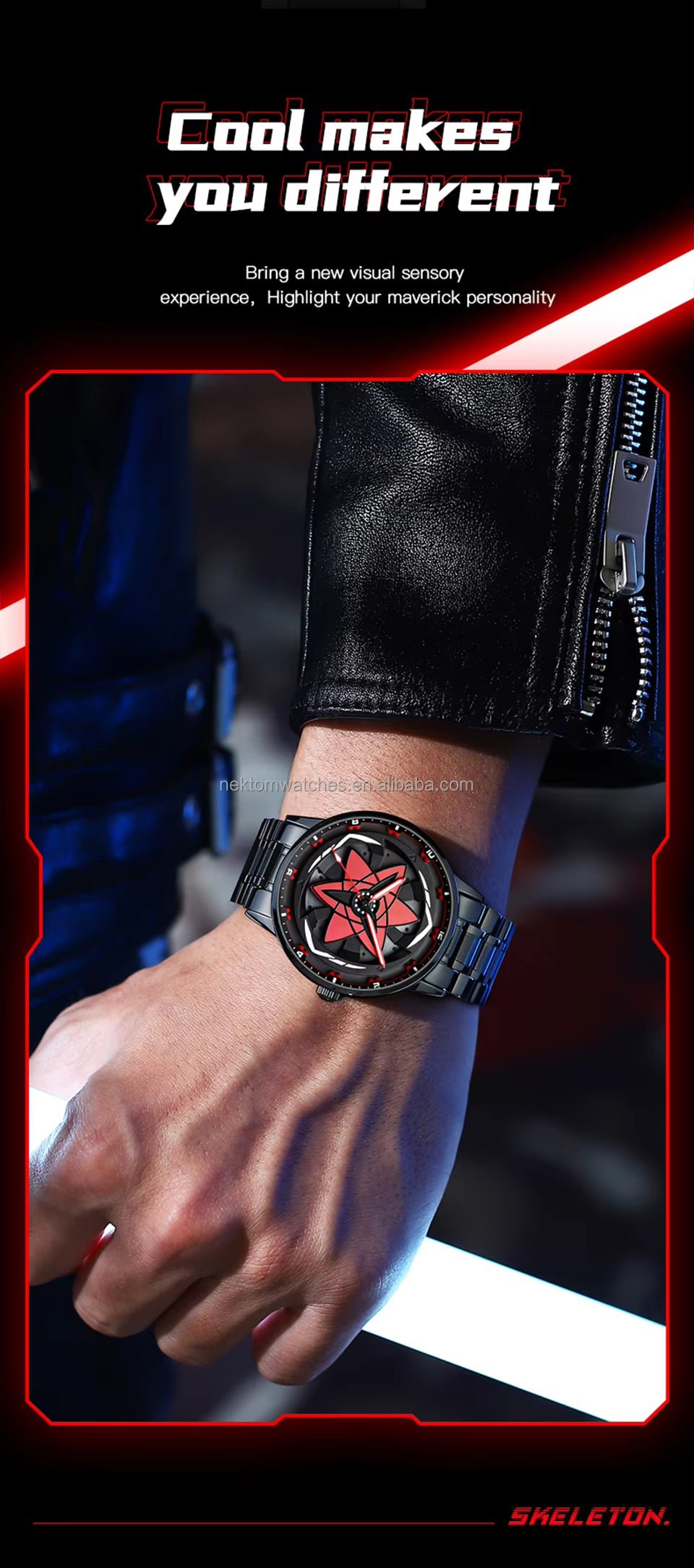 Uchiha Sharingan Watch – 360° Rotating Anime Quartz Timepiece 8