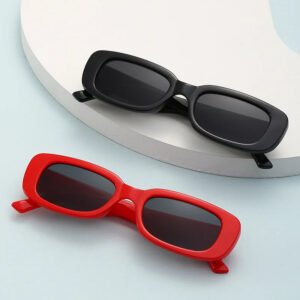 Vintage Rectangle Sunglasses for Men - Trendy Plastic Frames