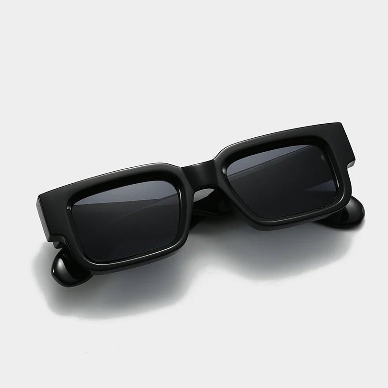 Vintage Rectangle Sunglasses UV400 Chunky Frames Unisex Fashion 1